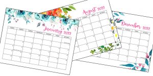 Gratis afdrukbare kalender voor 2022 – Crafts by Amanda